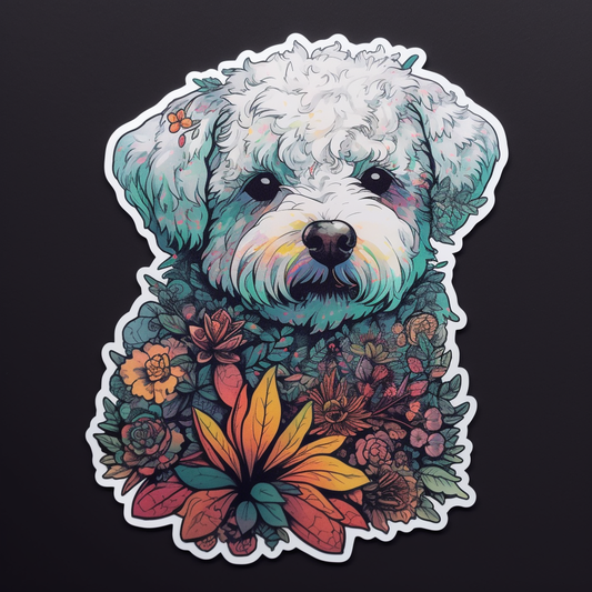 Bichon Frise Dog Vinyl Decal Sticker for Car, Laptop, Tumbler and more # 007365