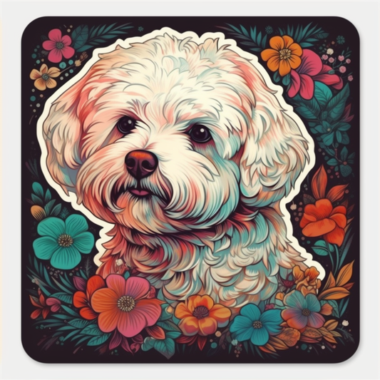 Bichon Frise Dog Vinyl Decal Sticker for Car, Laptop, Tumbler and more # 007368