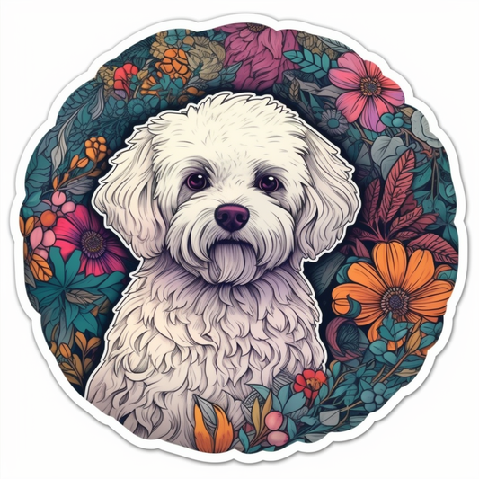 Bichon Frise Dog Vinyl Decal Sticker for Car, Laptop, Tumbler and more # 007364