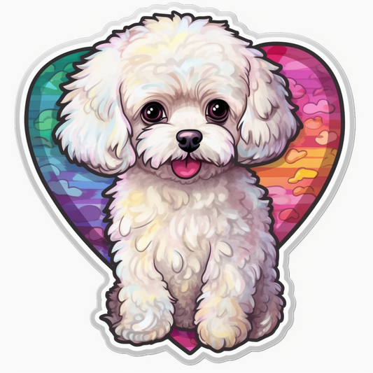 Bichon Frise Dog Vinyl Decal Sticker for Car, Laptop, Tumbler and more # 007372