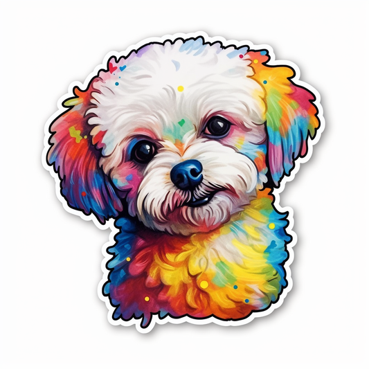 Bichon Frise Dog Vinyl Decal Sticker for Car, Laptop, Tumbler and more # 007366