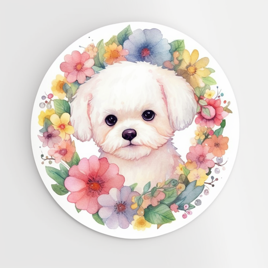 Bichon Frise Dog Vinyl Decal Sticker for Car, Laptop, Tumbler and more # 007369