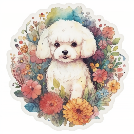 Bichon Frise Dog Vinyl Decal Sticker for Car, Laptop, Tumbler and more # 007388
