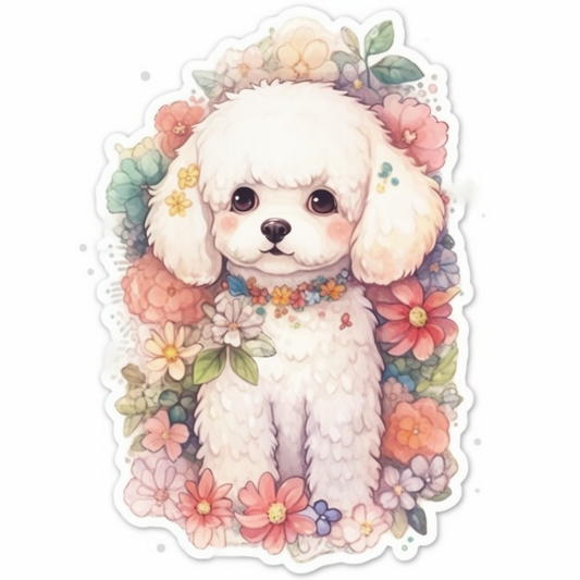 Bichon Frise Dog Vinyl Decal Sticker for Car, Laptop, Tumbler and more # 007375