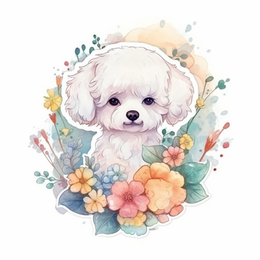 Bichon Frise Dog Vinyl Decal Sticker for Car, Laptop, Tumbler and more # 007384