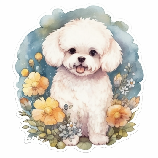 Bichon Frise Dog Vinyl Decal Sticker for Car, Laptop, Tumbler and more # 007379