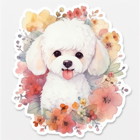 Bichon Frise Dog Vinyl Decal Sticker for Car, Laptop, Tumbler and more # 007383