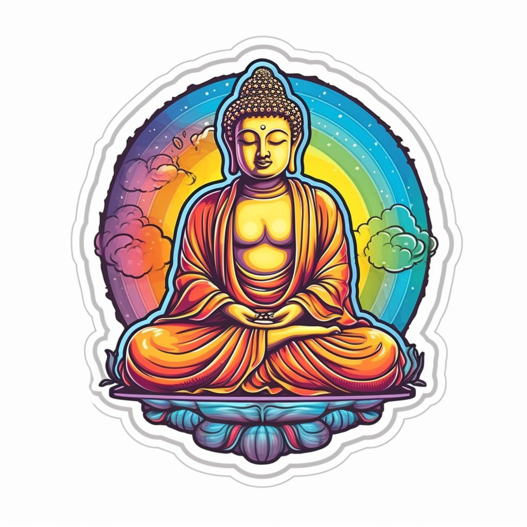 Buddha Vinyl Decal Sticker for Car, Laptop, Tumbler and more # 0010164