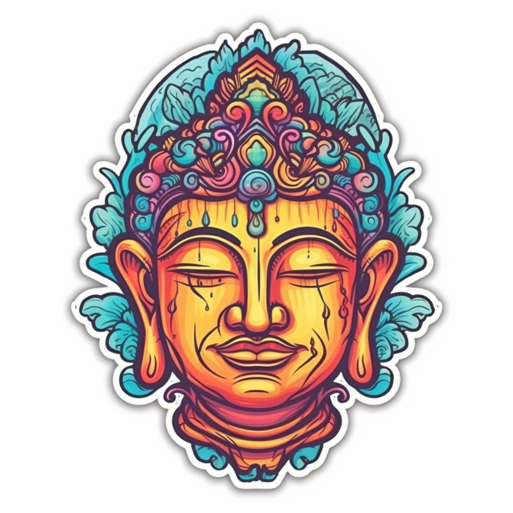 Buddha Vinyl Decal Sticker for Car, Laptop, Tumbler and more # 0010168