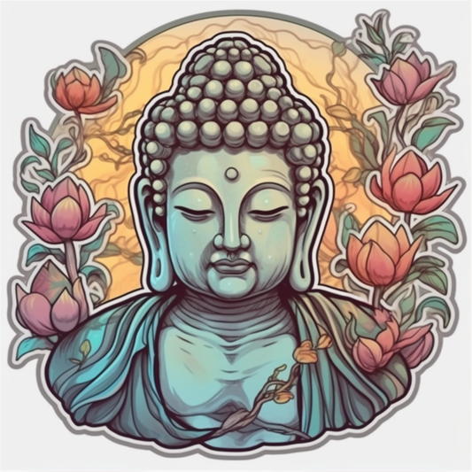 Buddha Vinyl Decal Sticker for Car, Laptop, Tumbler and more # 0010166