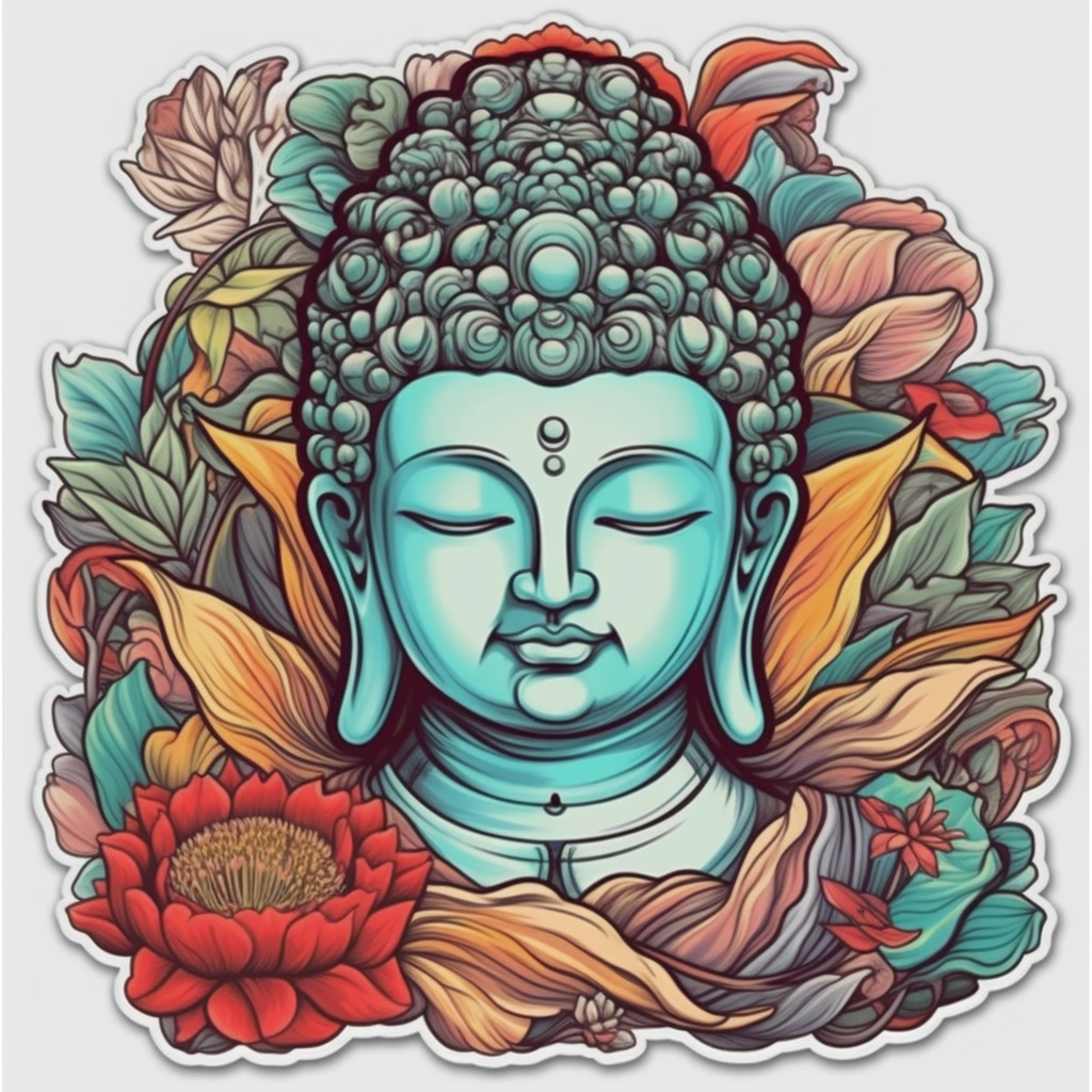 Buddha Vinyl Decal Sticker for Car, Laptop, Tumbler and more # 0010167