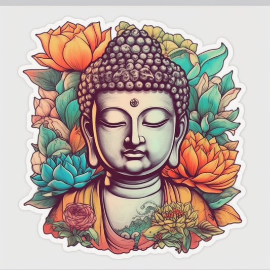 Buddha Vinyl Decal Sticker for Car, Laptop, Tumbler and more # 0010174