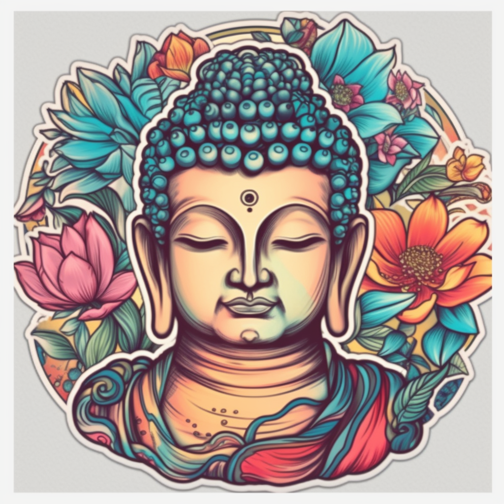 Buddha Vinyl Decal Sticker for Car, Laptop, Tumbler and more # 0010172