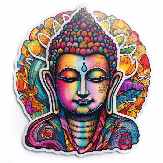 Buddha Vinyl Decal Sticker for Car, Laptop, Tumbler and more # 0010171