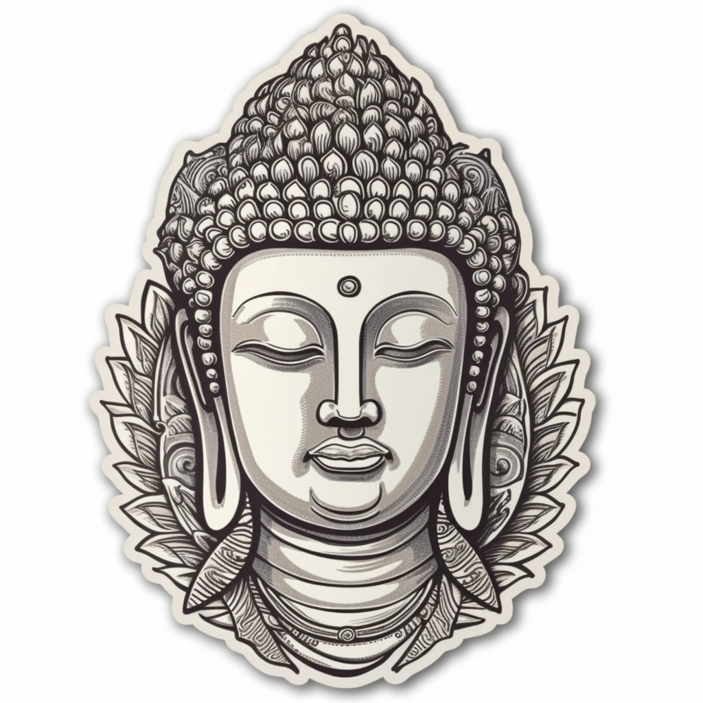 Buddha Vinyl Decal Sticker for Car, Laptop, Tumbler and more # 0010158