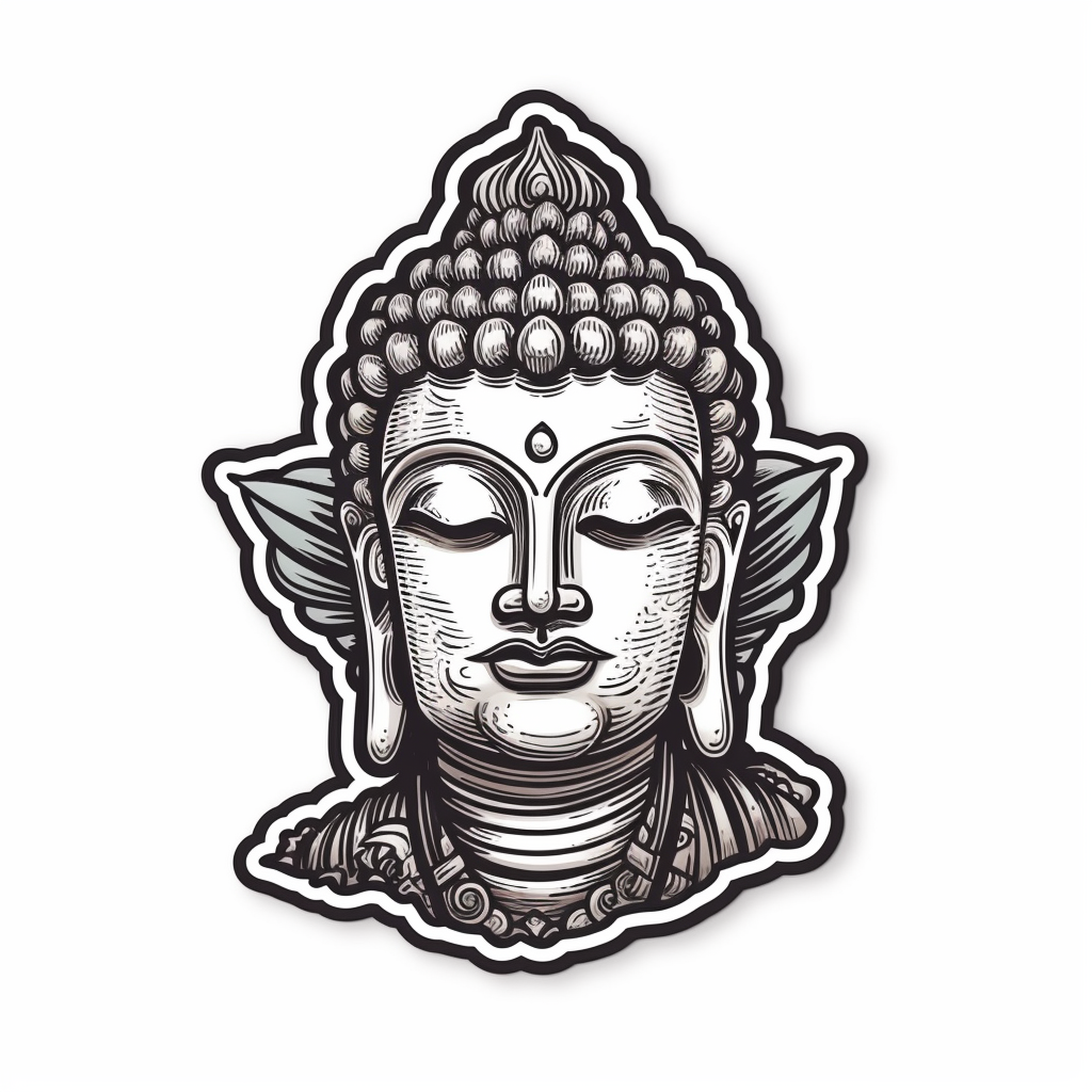 Buddha Vinyl Decal Sticker for Car, Laptop, Tumbler and more # 0010153