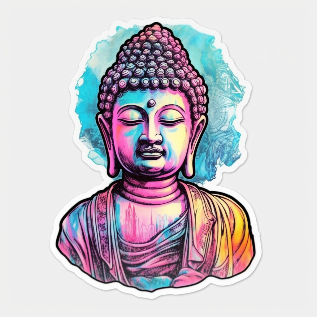 Buddha Vinyl Decal Sticker for Car, Laptop, Tumbler and more # 0010176