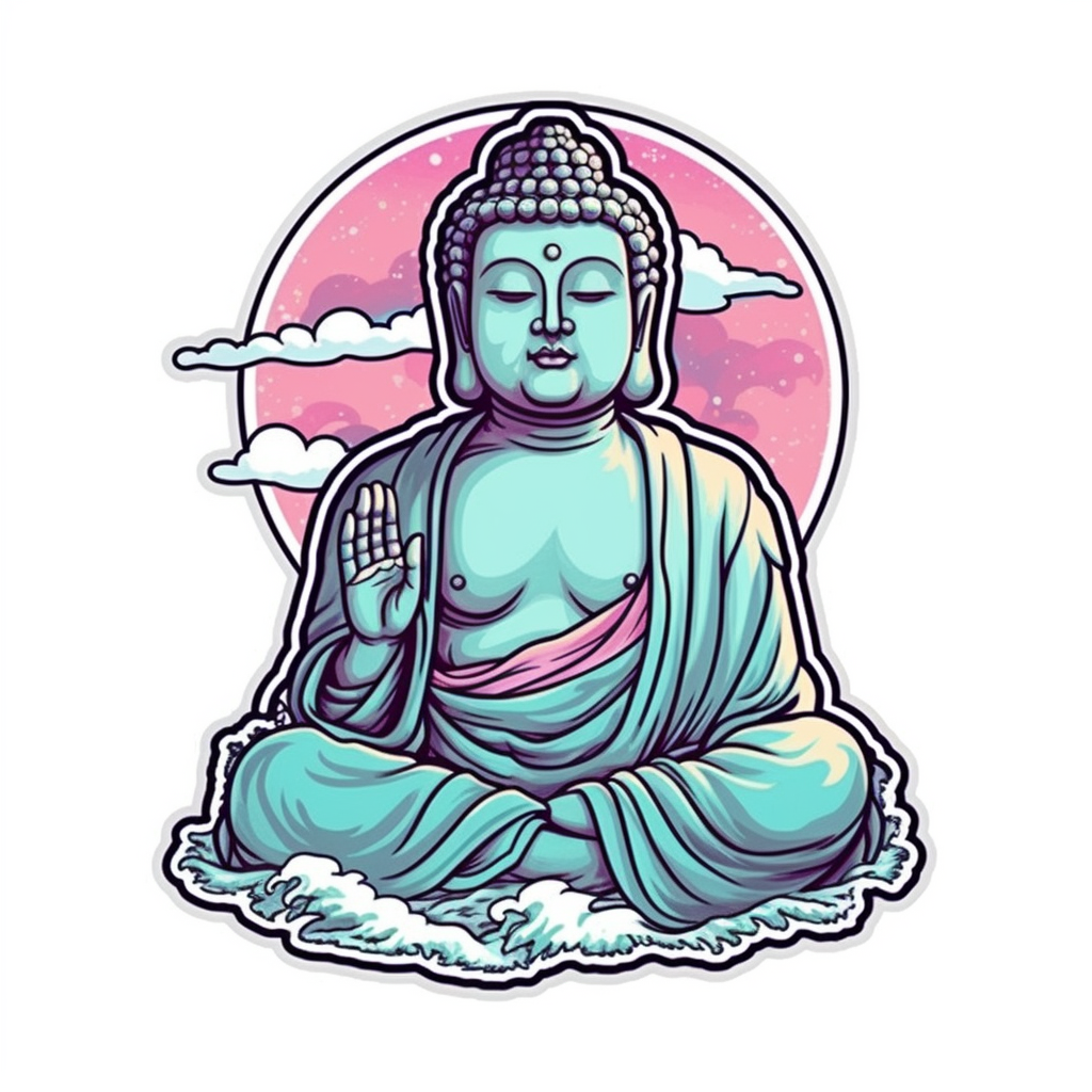 Buddha Vinyl Decal Sticker for Car, Laptop, Tumbler and more # 0010196