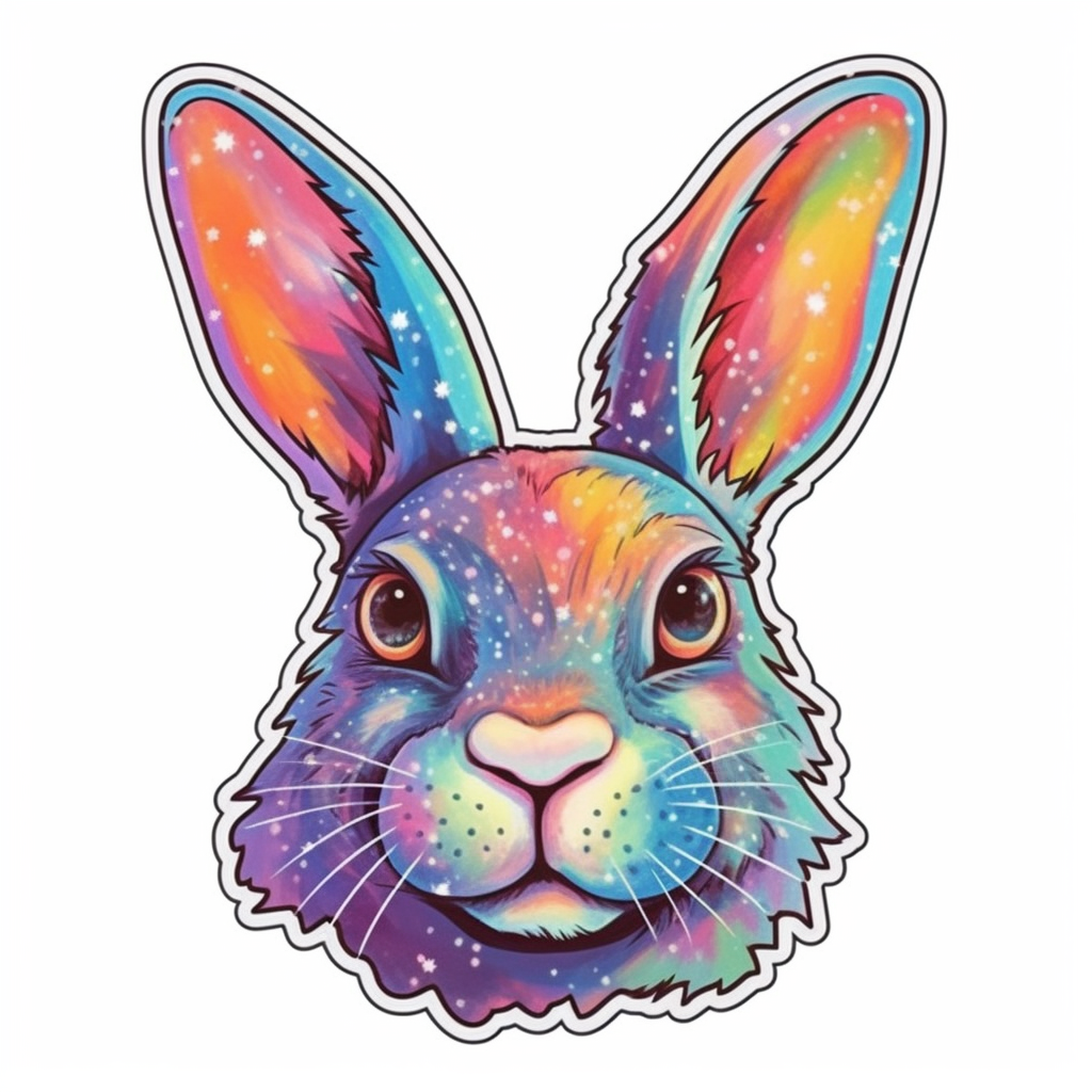 Cute and adorable Bunny Rabbit Vinyl Decal Sticker for Car, Laptop, Tumbler and more # 0010878