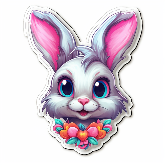 Cute and adorable Bunny Rabbit Vinyl Decal Sticker for Car, Laptop, Tumbler and more # 0010884