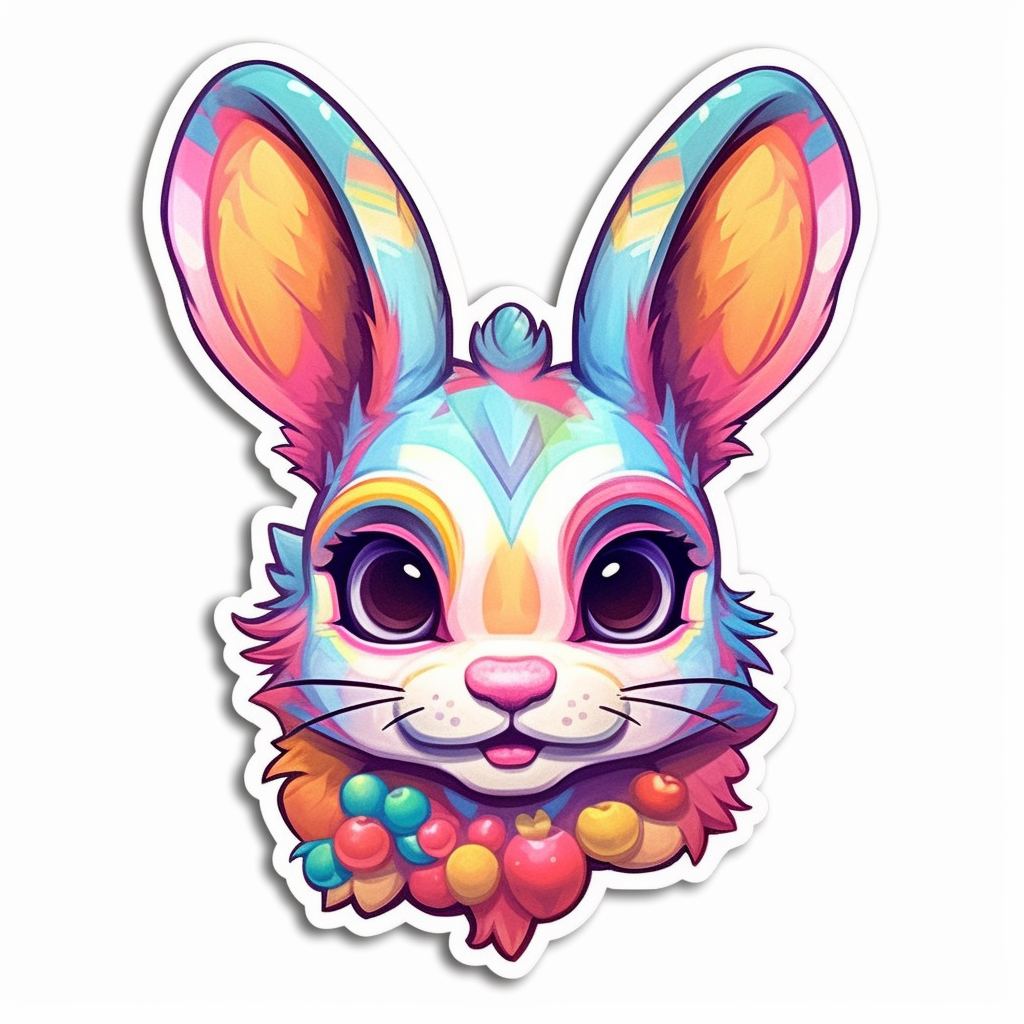 Cute and adorable Bunny Rabbit Vinyl Decal Sticker for Car, Laptop, Tumbler and more # 0010890