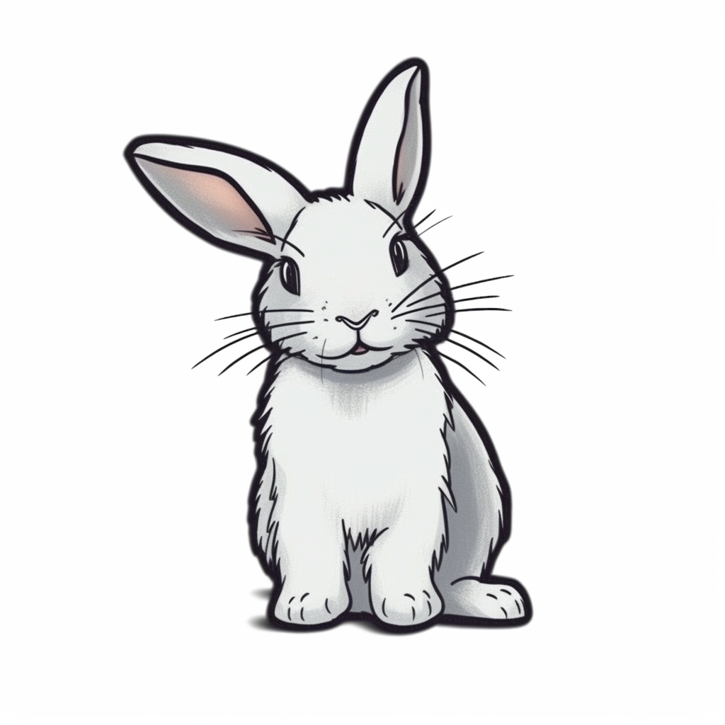 Cute and adorable Bunny Rabbit Vinyl Decal Sticker for Car, Laptop, Tumbler and more # 0010873