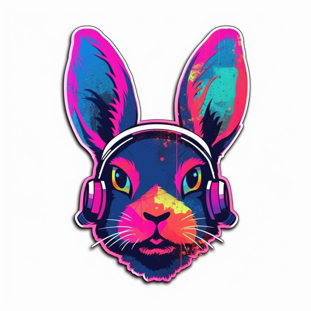 Cute and adorable Bunny Rabbit Vinyl Decal Sticker for Car, Laptop, Tumbler and more # 0010895
