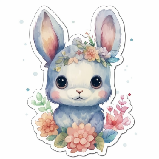 Cute and adorable Bunny Rabbit Vinyl Decal Sticker for Car, Laptop, Tumbler and more # 0010894