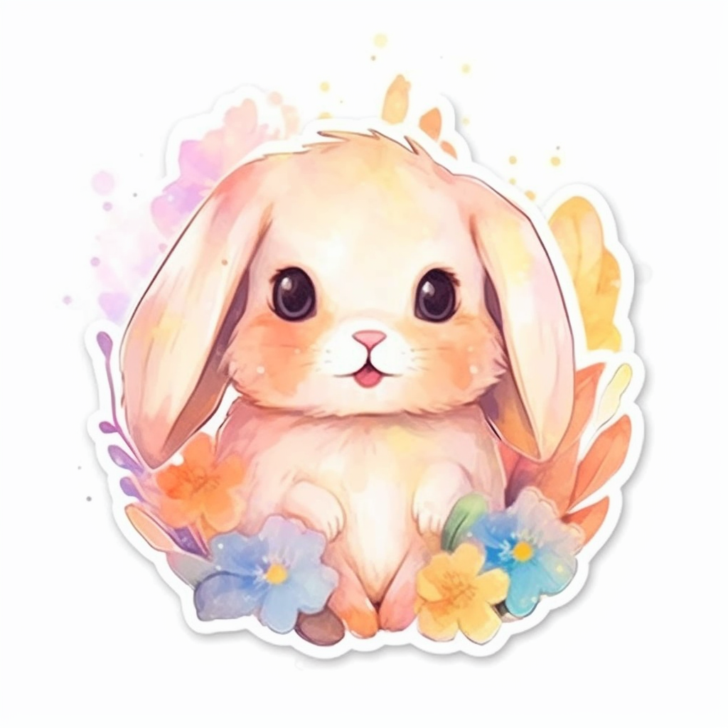 Cute and adorable Bunny Rabbit Vinyl Decal Sticker for Car, Laptop, Tumbler and more # 0010896