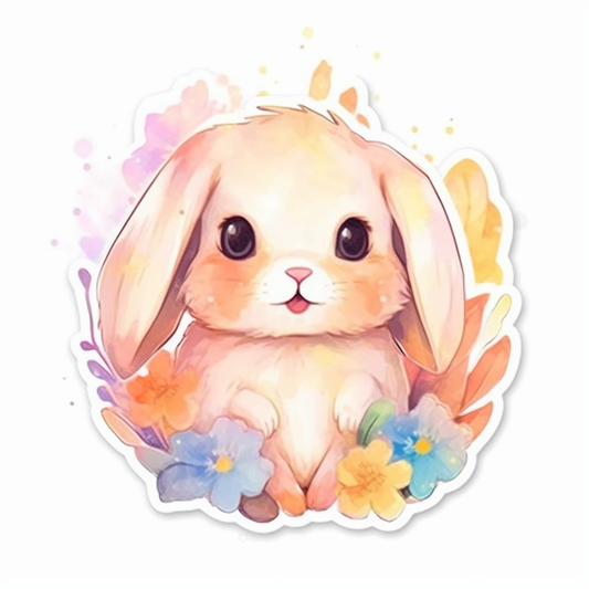 Cute and adorable Bunny Rabbit Vinyl Decal Sticker for Car, Laptop, Tumbler and more # 0010896