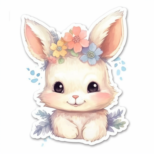 Cute and adorable Bunny Rabbit Vinyl Decal Sticker for Car, Laptop, Tumbler and more # 0010901