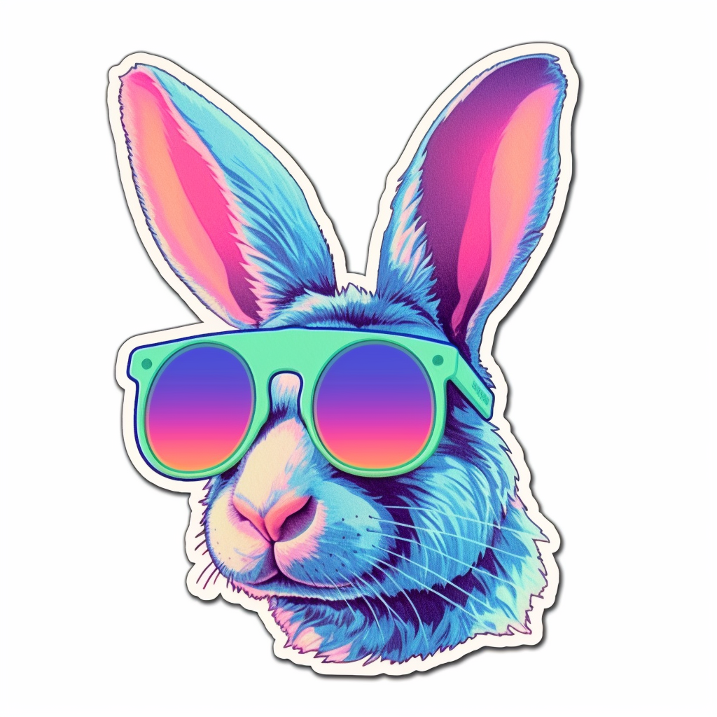 Cute and adorable Bunny Rabbit Vinyl Decal Sticker for Car, Laptop, Tumbler and more # 0010903