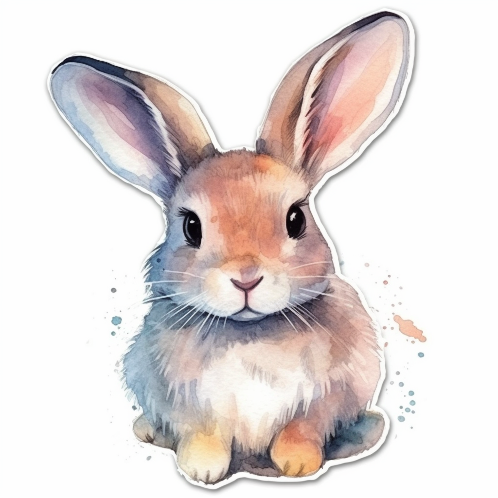 Cute and adorable Bunny Rabbit Vinyl Decal Sticker for Car, Laptop, Tumbler and more # 0010906