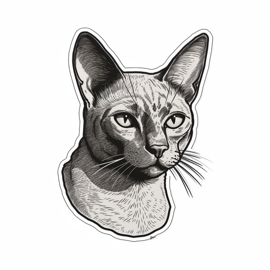 Burmese Cat Vinyl Decal Sticker for Car, Laptop, Tumbler and more # 008168