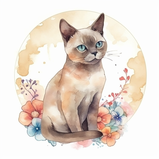 Burmese Cat Vinyl Decal Sticker for Car, Laptop, Tumbler and more # 008189