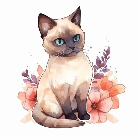 Burmese Cat Vinyl Decal Sticker for Car, Laptop, Tumbler and more # 008196