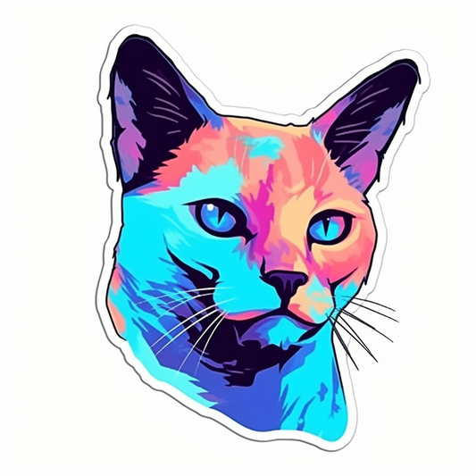 Burmese Cat Vinyl Decal Sticker for Car, Laptop, Tumbler and more # 008215