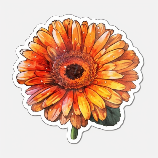 Calendula Flower Vinyl Decal Sticker for Car, Laptop, Tumbler and more # 006318