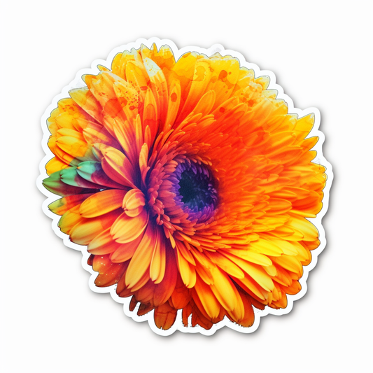 Calendula Flower Vinyl Decal Sticker for Car, Laptop, Tumbler and more # 006341