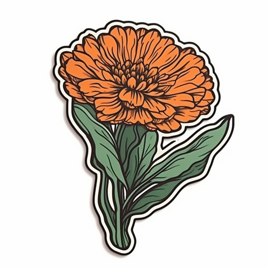 Calendula Flower Vinyl Decal Sticker for Car, Laptop, Tumbler and more # 006336