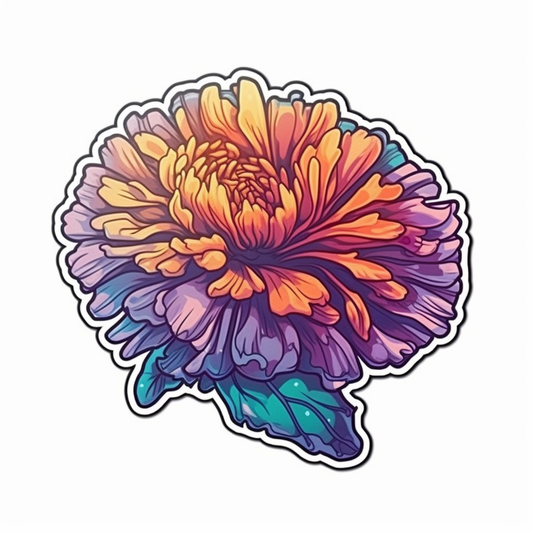 Calendula Flower Vinyl Decal Sticker for Car, Laptop, Tumbler and more # 006316