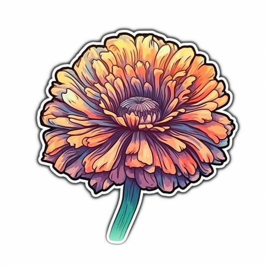 Calendula Flower Vinyl Decal Sticker for Car, Laptop, Tumbler and more # 006324