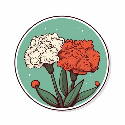 Carnation Flower Vinyl Decal Sticker for Car, Laptop, Tumbler and more # 006474