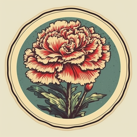 Carnation Flower Vinyl Decal Sticker for Car, Laptop, Tumbler and more # 006456