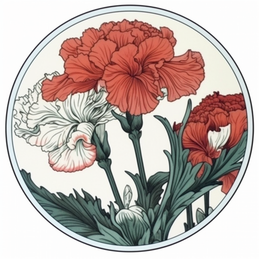 Carnation Flower Vinyl Decal Sticker for Car, Laptop, Tumbler and more # 006468