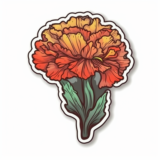 Carnation Flower Vinyl Decal Sticker for Car, Laptop, Tumbler and more # 006437