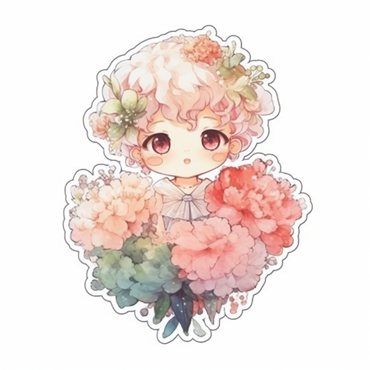 Carnation Flower Vinyl Decal Sticker for Car, Laptop, Tumbler and more # 006409