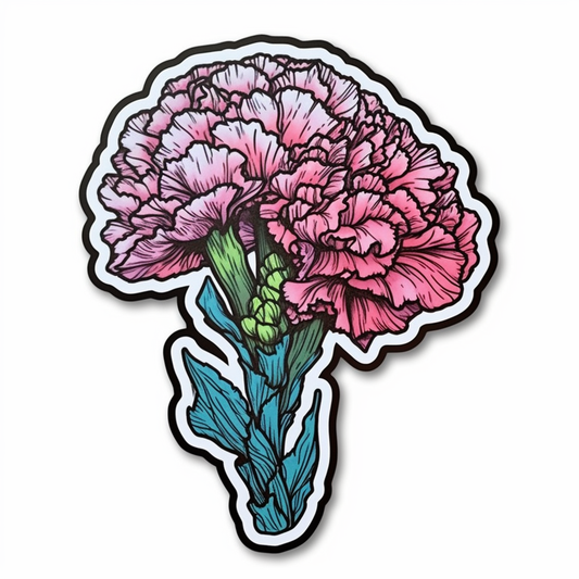 Carnation Flower Vinyl Decal Sticker for Car, Laptop, Tumbler and more # 006423