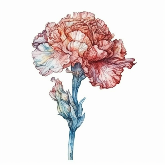 Carnation Flower Vinyl Decal Sticker for Car, Laptop, Tumbler and more # 006438