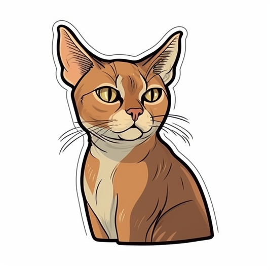 Abyssinian Cat Vinyl Decal Sticker for Car, Laptop, Tumbler and more # 002322